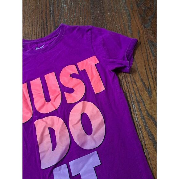 Girls Large Nike Tee Athletic Cut Just Do It Short Sleeve Tee TShirt Top - Picture 3 of 3